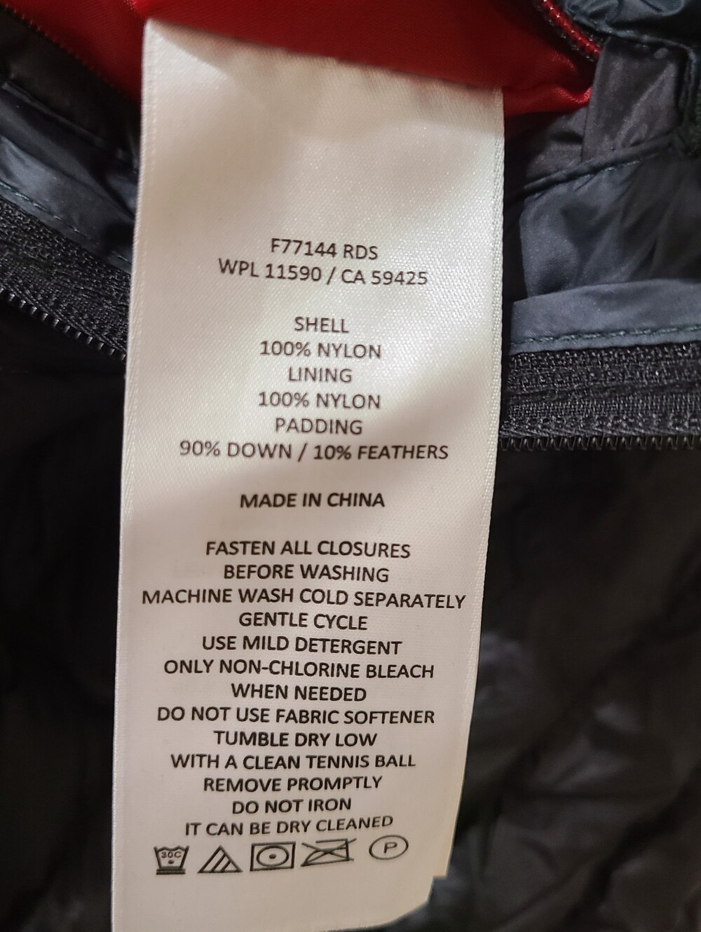 Tumi Pax Vintage Down Vest Jacket Black Unisex Women's M Men's S F77144 RDS - Picture 11 of 15